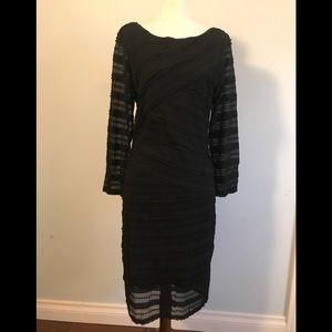 Max Studio long sleeve lace overlay dress